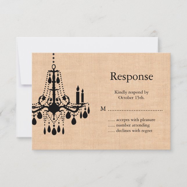Chandelier på Burlap OSA Kort (Framsida)