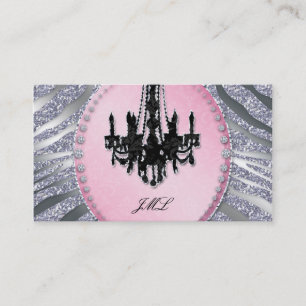 Chandelier Real Gods Agent Zebra Glitter Visitkort