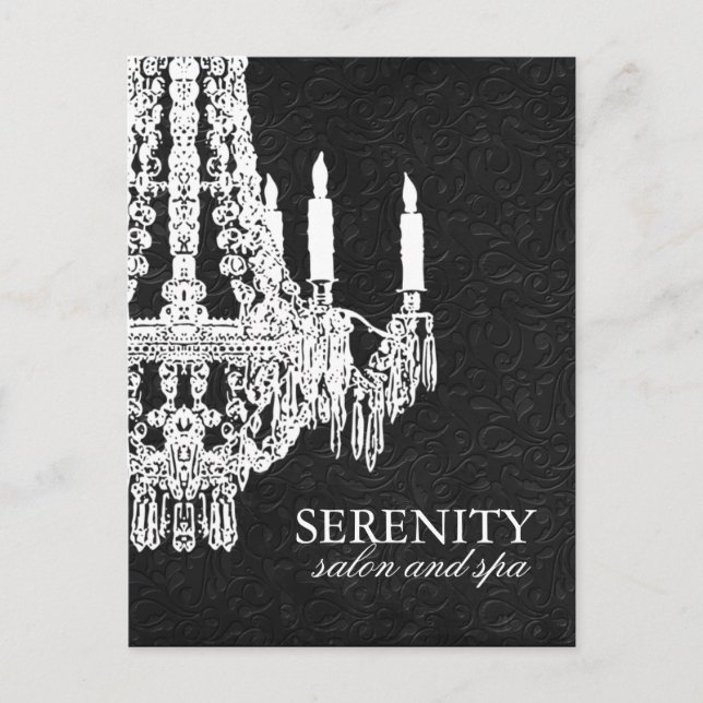 Chandelier - Spa Advertising Postcard Vykort (Framsida)
