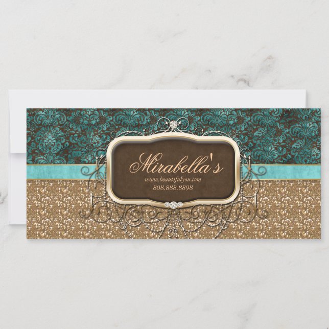 Chandelier Tanning Salon Gift Certificate Guld (Framsida)