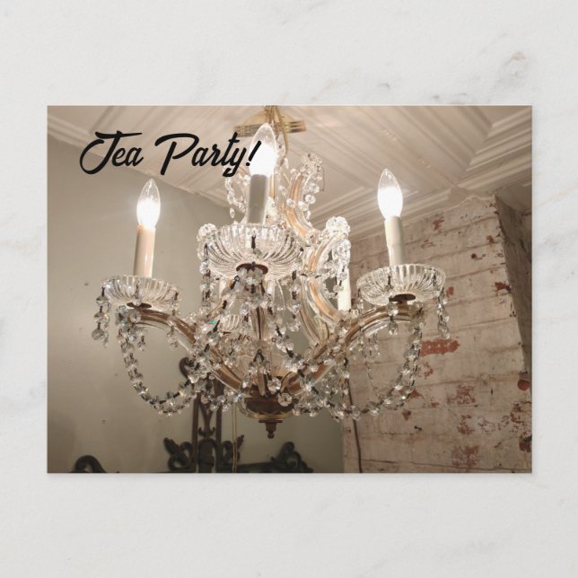 Chandelier Tea Party! Vykort (Framsida)