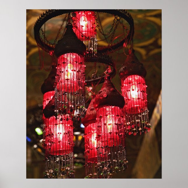 Chandelier till försäljning, Khan el Khalili Bazaa Poster (Framsidan)