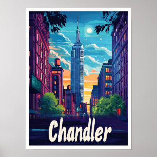 Chandler Arizona Vintage resor Illustration Poster