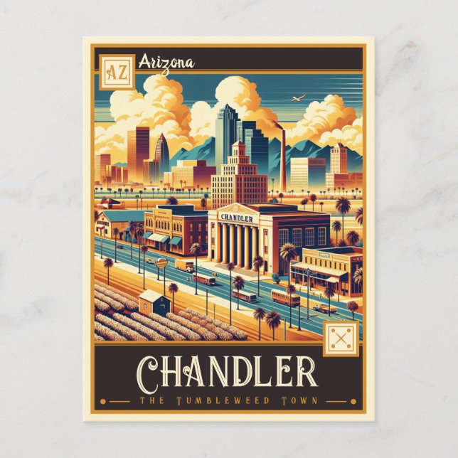 Chandler, Arizona | Vintage Vykort (Framsida)