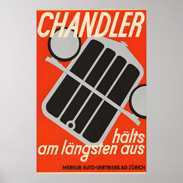 Chandler Auto Vintage Affischtryck Poster (Framsidan)
