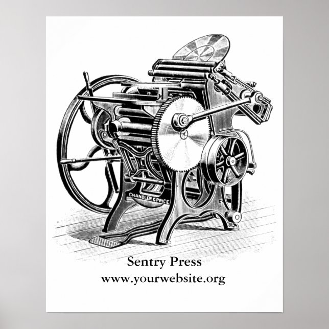 Chandler & Pris letterpress poster (Framsidan)