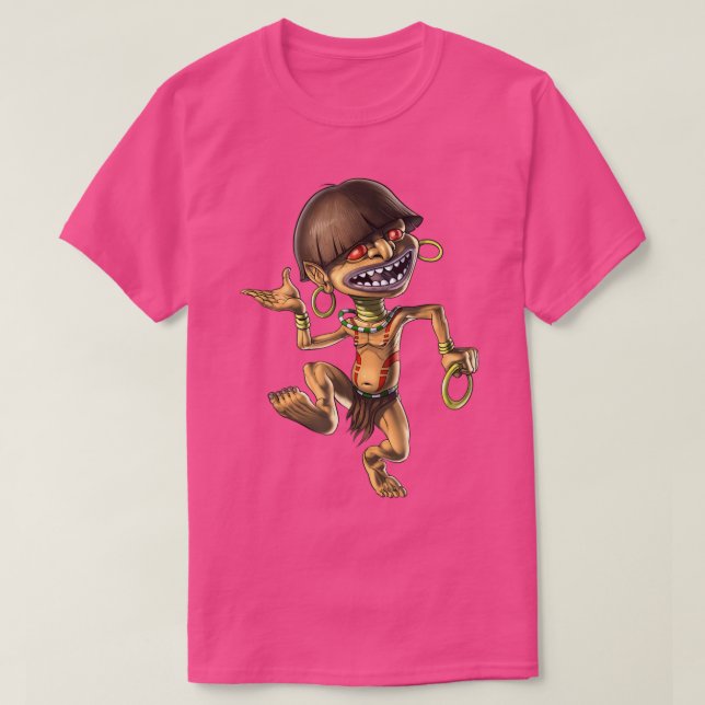 Chaneque Aztec Mythology Gudom Ancient Mayan Gud M T Shirt (Design framsida)
