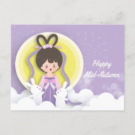 Chang’e Måne Festival Papercut Vykort