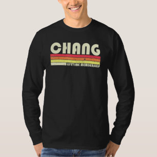 Chang Surname Retro Vintage 80s 90:e födelsedagen  T Shirt