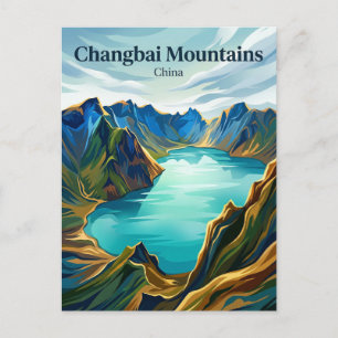 Changbaibergen Kina Vykort