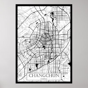 Changchun Kina Karta Poster