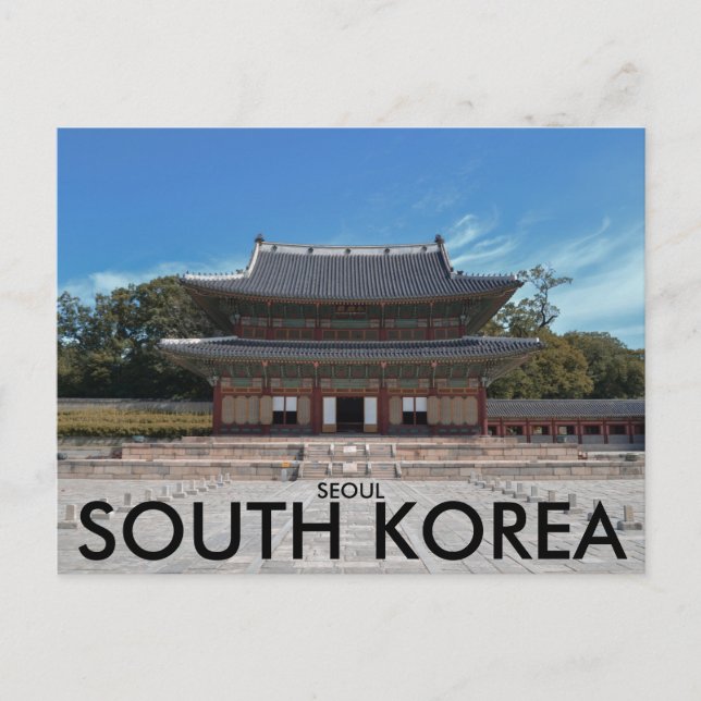 Changdeokgung, Söul, Sydkoreas vykort (Framsida)