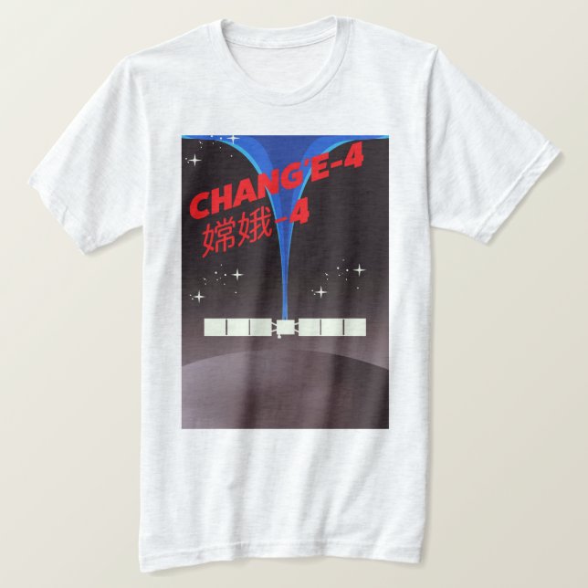 Chang'e-4 China Space Art. T Shirt (Design framsida)