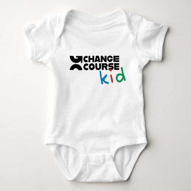 "Change Course Kid" Baby One-Biet Bodykostym T Shirt (Framsida)