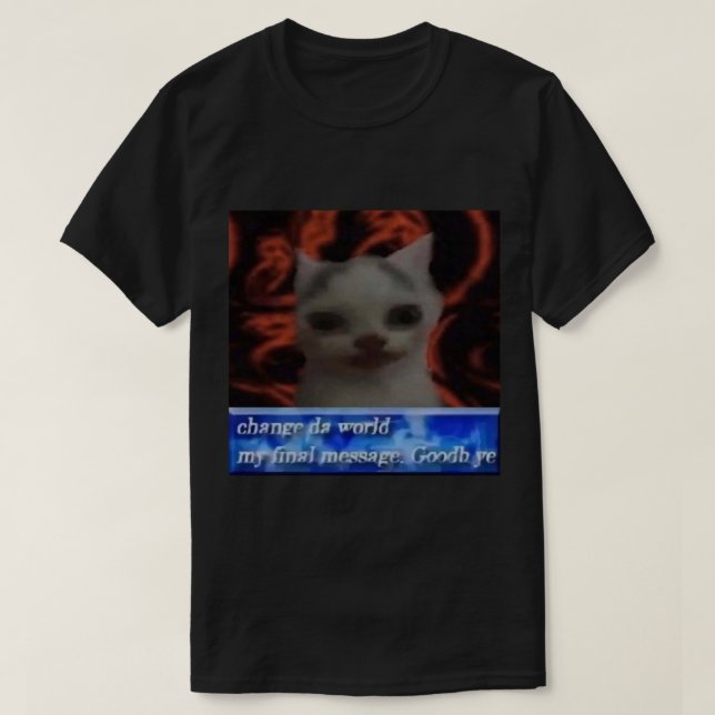 change da world cat   t shirt (Design framsida)