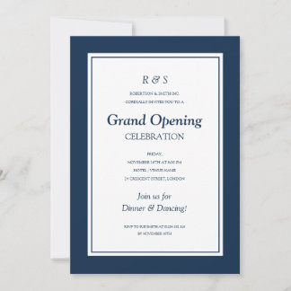 CHANGE FÄRG Formal Corporate Grand Open Navy Inbjudningar