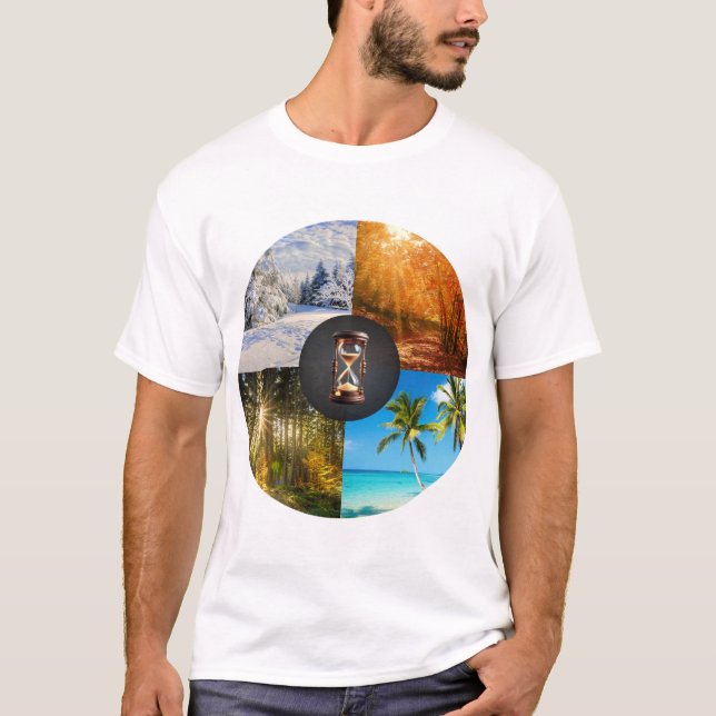 Change is the Only Constant – Four Seasons Wheel T Shirt (Framsida)