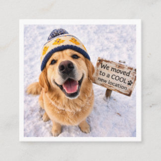 Change of Address - Dog Moving Home Tilläggskort