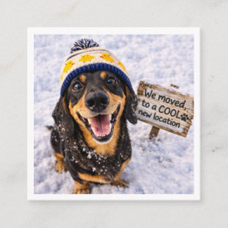 Change of Address - Dog Moving Home Tilläggskort