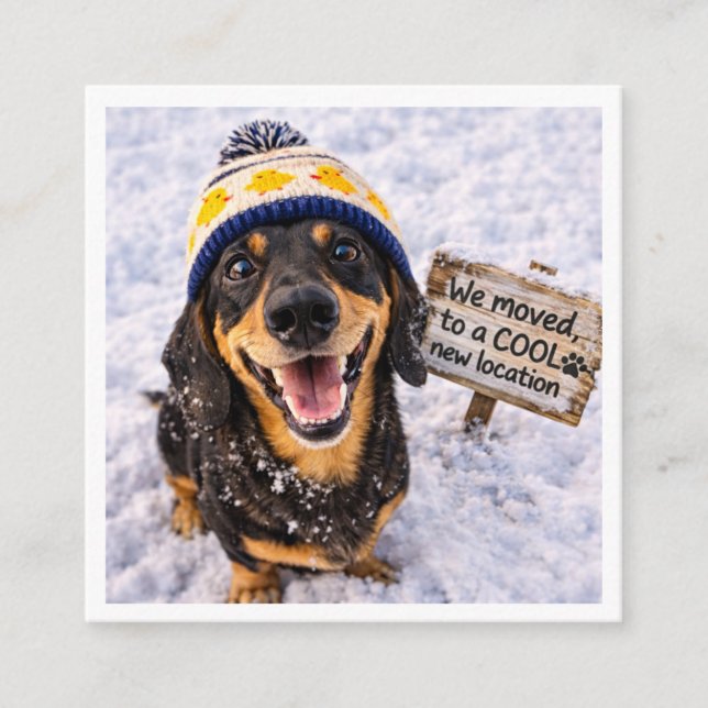 Change of Address - Dog Moving Home Tilläggskort (Framsida)