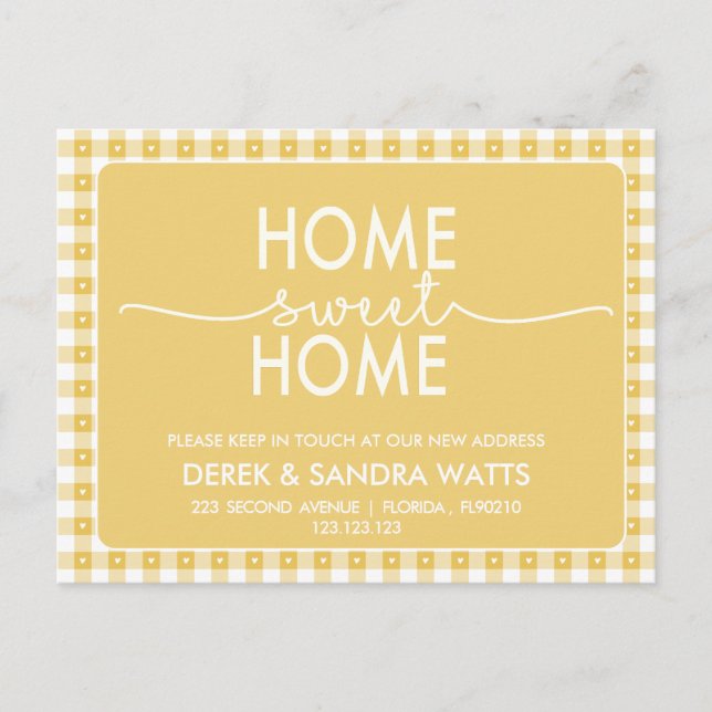 Change of address we have moved house rustic meddelande vykort (Framsida)