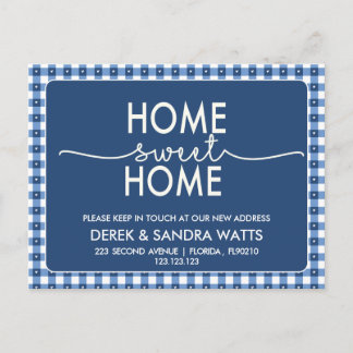 Change of address we have moved house rustic meddelande vykort