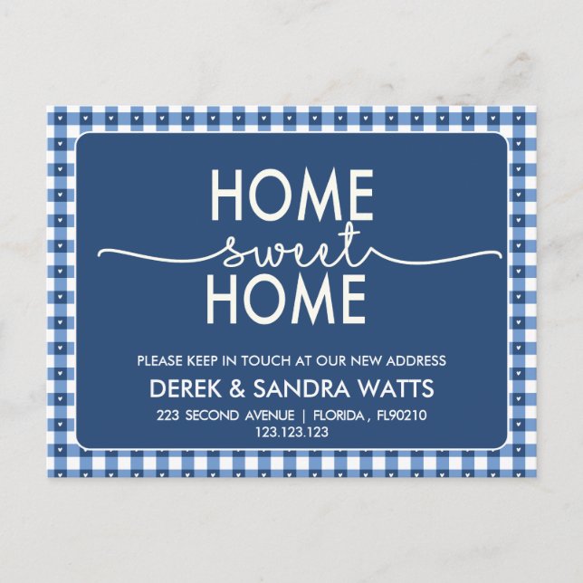 Change of address we have moved house rustic meddelande vykort (Framsida)