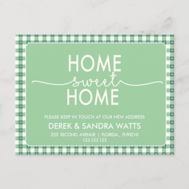 Change of address we have moved house rustic meddelande vykort (Framsida)