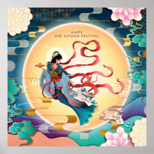 Chang'e on Måne Mid-Autumn Festival Poster