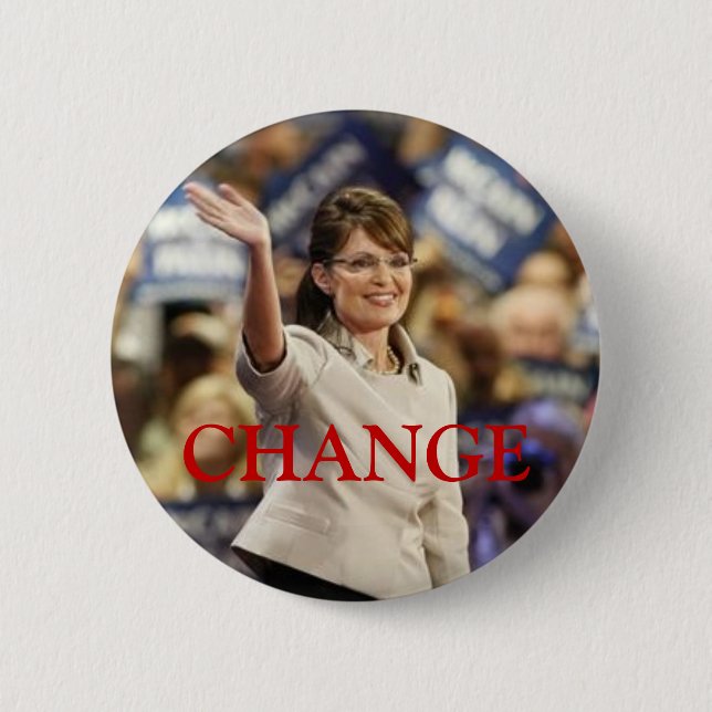 CHANGE-SARAH PALIN KLÄMMER FAST KNAPP (Framsida)