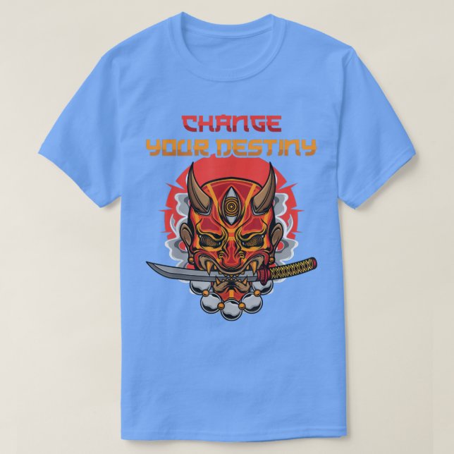 Change Your Destiny - Anime Ninjas - Manga Samurai T Shirt (Design framsida)