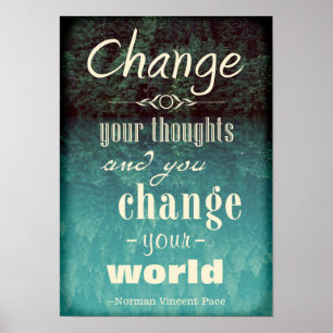 Change your thoughts Motivational Poster