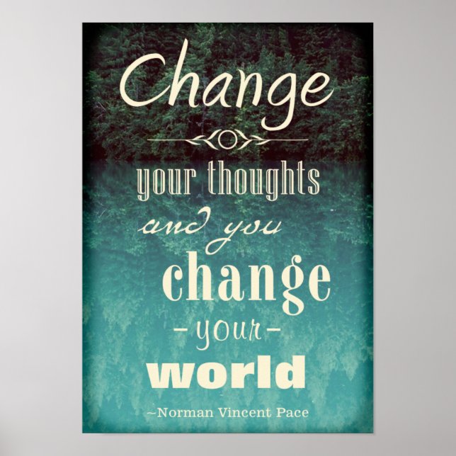 Change your thoughts Motivational Poster (Framsidan)