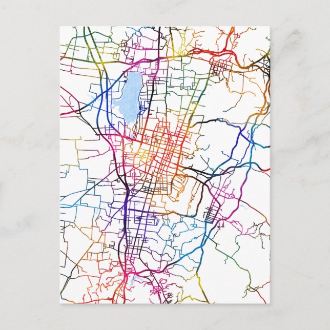 Changzhi China City Map Vykort (Framsida)