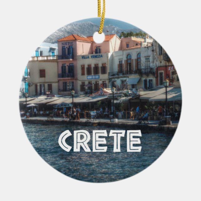 Chania Crete greköar Julgransprydnad Keramik (Framsidan)