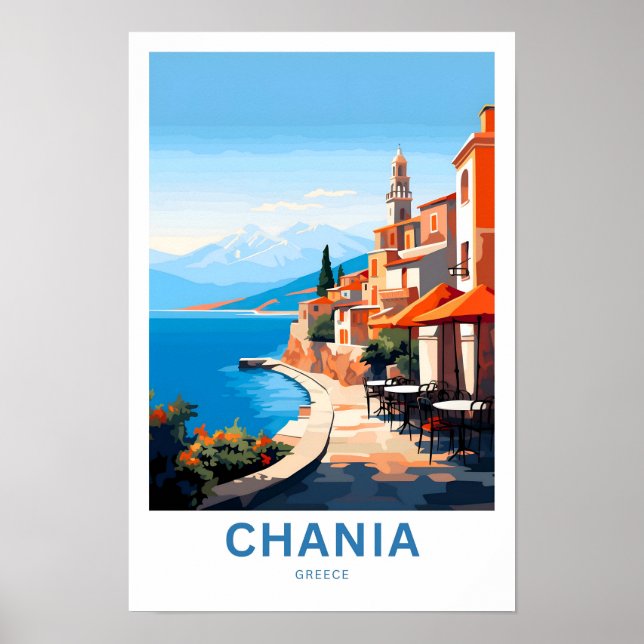 Chania Greece Travel Skriv ut Poster (Framsidan)