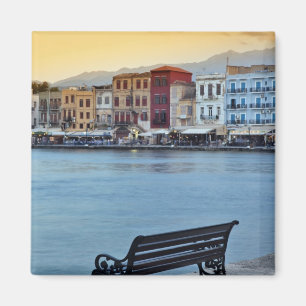 Chania i skymningen, Chania, Kreta, Grekland Magnet