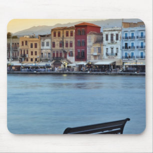 Chania i skymningen, Chania, Kreta, Grekland Musmatta