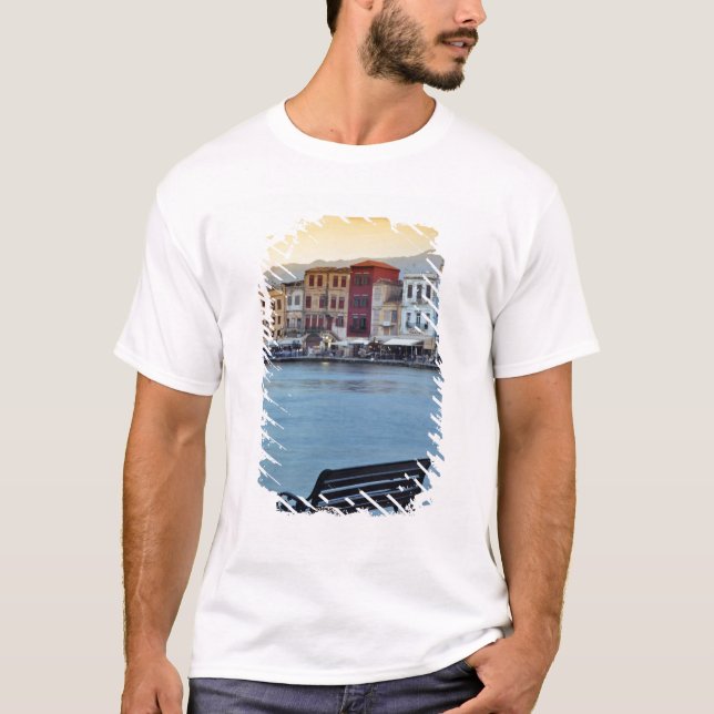 Chania in dusk, Chania, Kreta, Grekland Tee Shirt (Framsida)