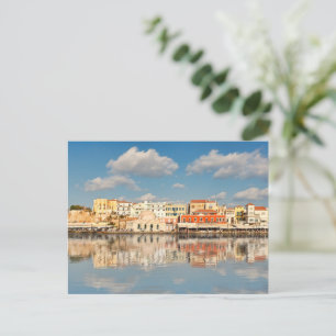 Chanias venetianska hamn på Kreta, Grekland Vykort