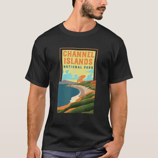 Channel Islands California WPA National Parker Pos T Shirt (Framsida)