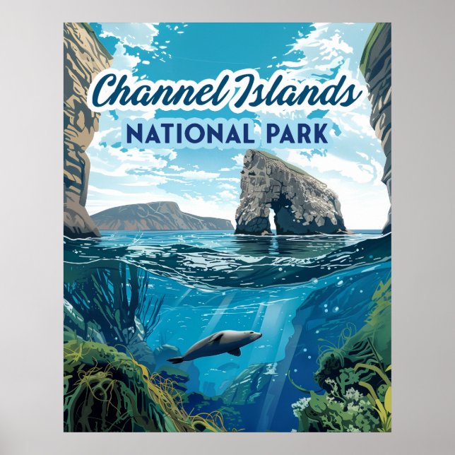 Channel Islands National Park California Ocean Poster (Framsidan)