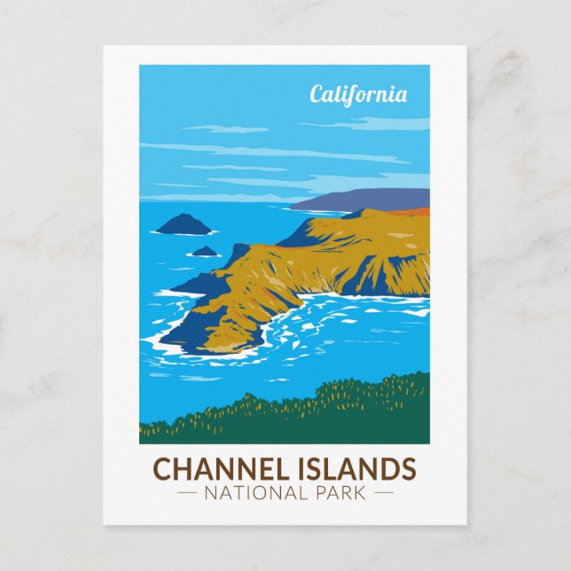 Channel Islands National Park California Travel Vykort (Framsida)