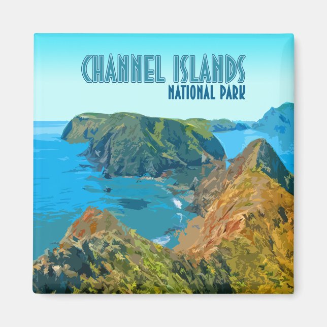 Channel Islands National Park California Vintage Magnet (Framsidan)