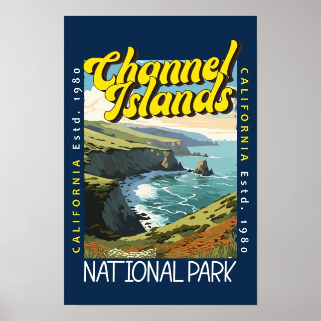 Channel Islands National Park Distressed Retro Poster (Framsidan)