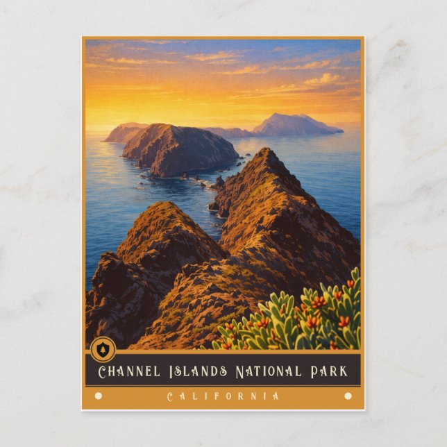 Channel Islands nationalpark | Gammal vykort (Framsida)