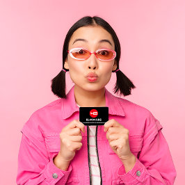 CHANNEL NAMN DU TUBER LOGOTYP QR CODE Black White Visitkort