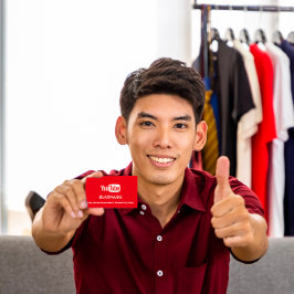 CHANNEL NAMN DU TUBER LOGOTYP QR CODE HOLOGRAPH IN VISITKORT