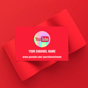 CHANNEL NAMN DU TUBER LOGOTYP QR CODE HOLOGRAPH RE VISITKORT