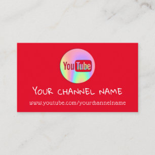 CHANNEL NAMN DU TUBER LOGOTYP QR CODE HOLOGRAPH RE VISITKORT